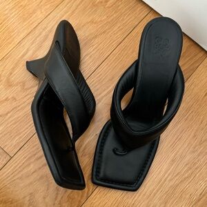 Gia Borghini Black Slip Ons